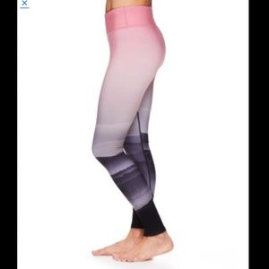 Gaiam x Jessica Biel Pink Sunset Ombre Leggings